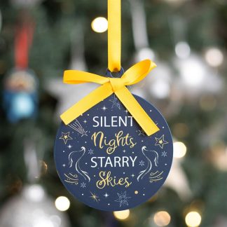 Silent Nights Starry Skies MDF Bauble