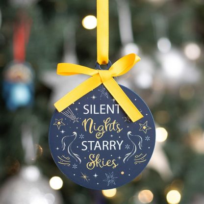 Silent Nights Starry Skies MDF Bauble