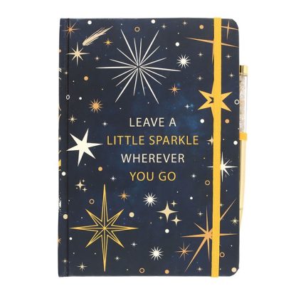 Leave A Little Sparkle A5 Notebook with Citrine Pen - Image 2