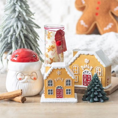 Candy Cane Gingerbread House Oil Burner and Wax Warmer - Image 5