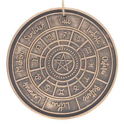 Bronze Wheel of the Year Hanging Terracotta Plaque - Image 3