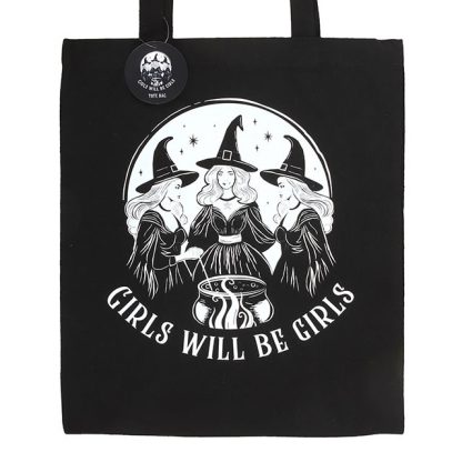 Girls Will Be Girls Witchy Polycotton Tote Bag - Image 3