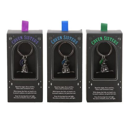 Set of 3 Coven Sisters Witch Hat Keyrings - Image 2