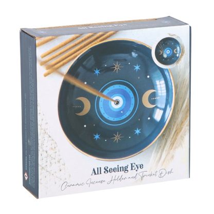 Blue All Seeing Eye Print Incense Holder - Image 4