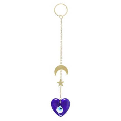 All Seeing Eye Glass Heart Hanging Decoration - Image 2