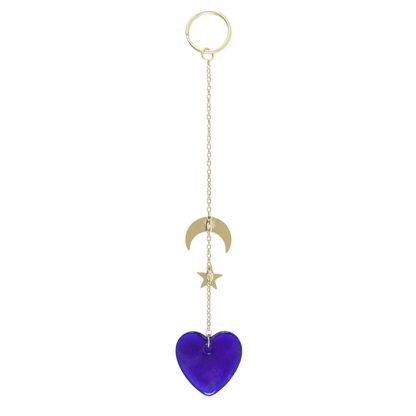 All Seeing Eye Glass Heart Hanging Decoration - Image 4