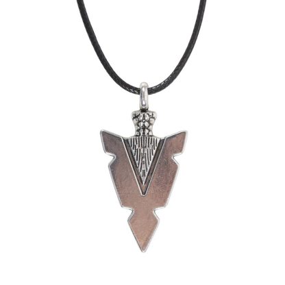 Arrowhead of Strength Viking Cord Necklace - Image 4