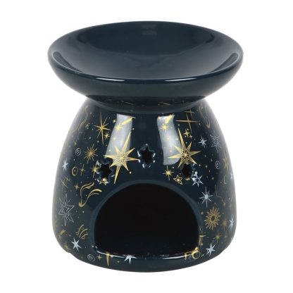 Blue Starry Night Oil Burner and Wax Warmer - Image 2