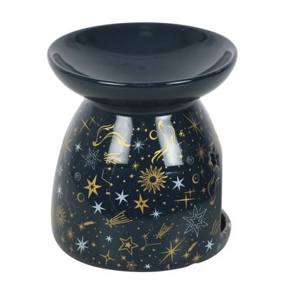 Blue Starry Night Oil Burner and Wax Warmer - Image 3