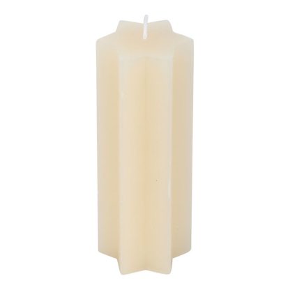 Cream Starry Night Star Shaped Taper Candle - Image 2