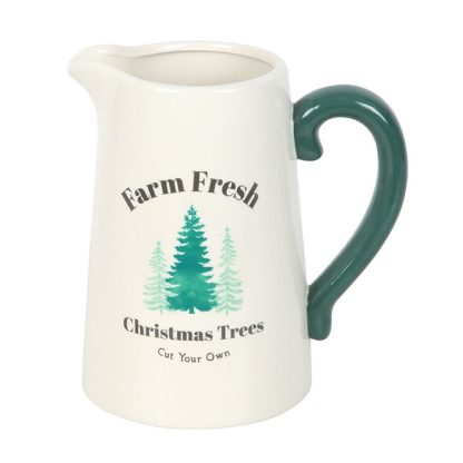 Farm Fresh Christmas Trees Ceramic Flower Jug - Image 4