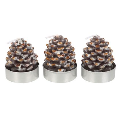 Set of 6 Pinecone Tealight Candles - Image 3