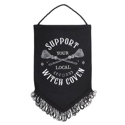 Support Your Local Witch Coven Hanging Fabric Banner - Image 2
