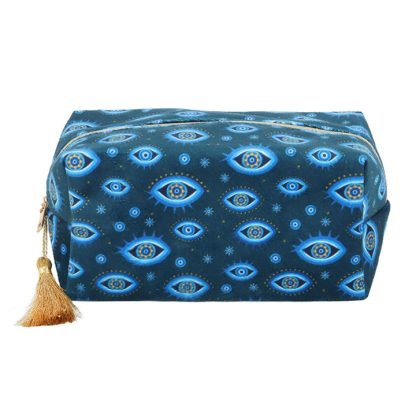 All Seeing Eye Print Velvet Makeup Bag - Image 3