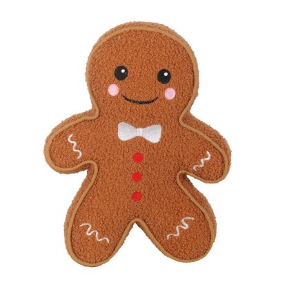 Gingerbread Man Boucle Cushion - Image 2